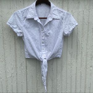 Tie Front Button Up